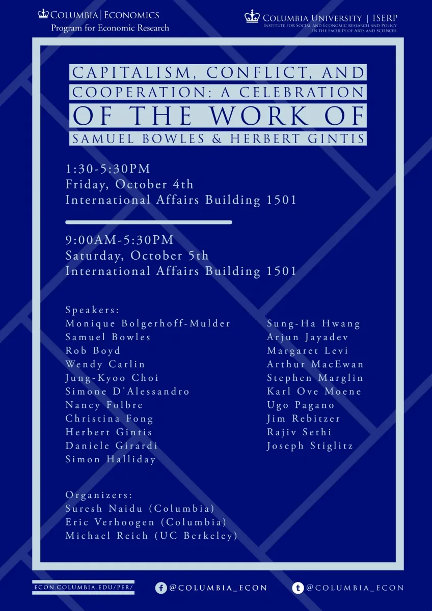 Poster for the event described below.