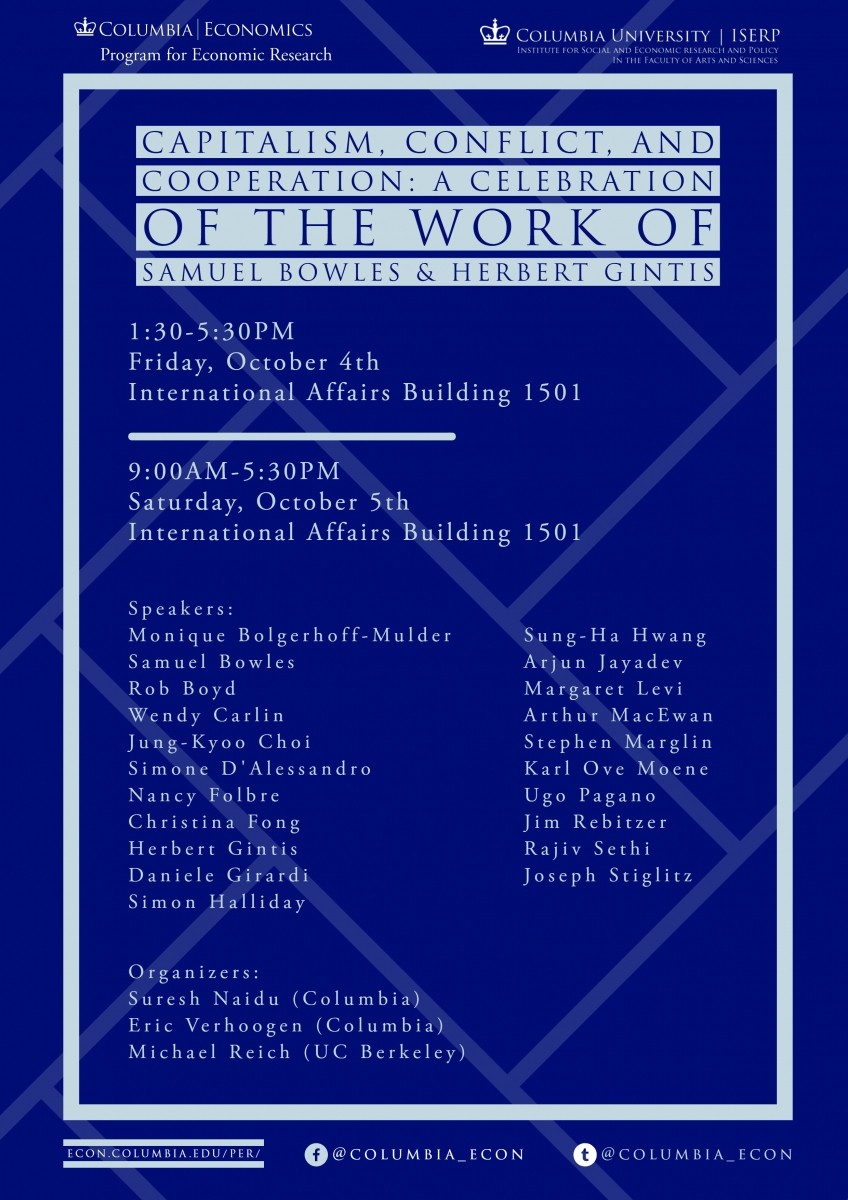 Poster for the event described below.