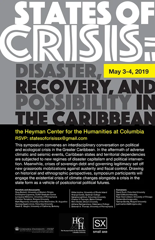 Poster for the event described below.