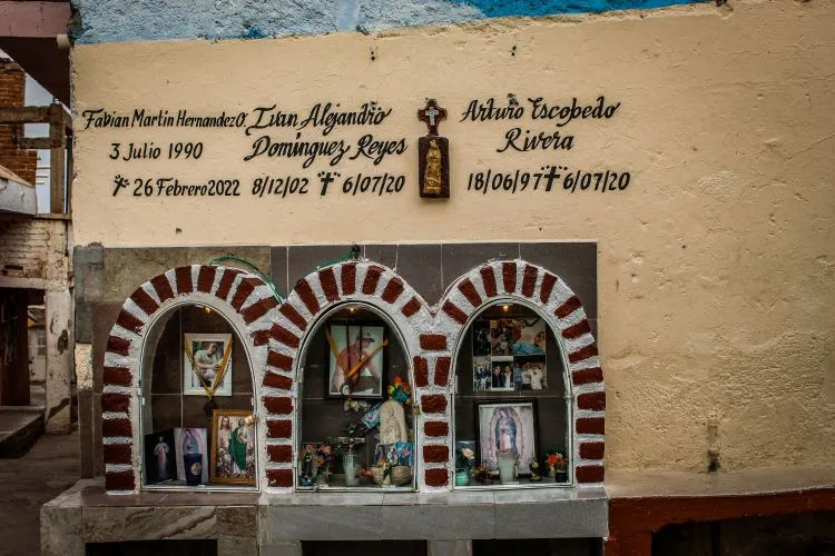 Photo of memorial to the disappeared